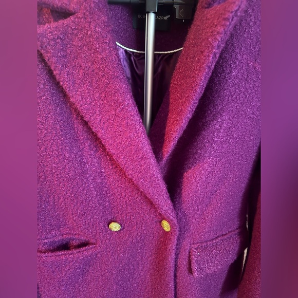 BCBGMaxAzria Boucle Purple and Gold Coat - Picture 4 of 10